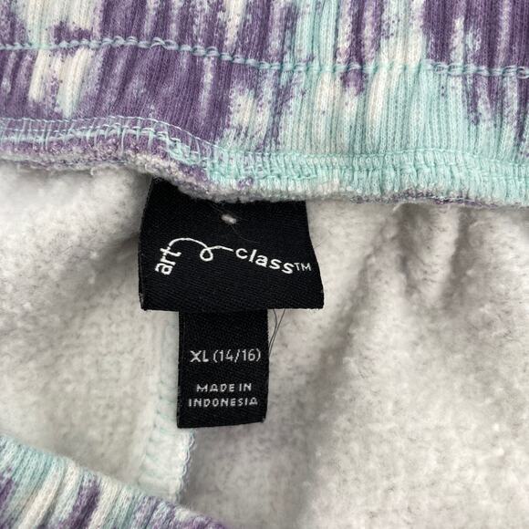 Art Class Tie Dye Jogger Pants Casual Purple Blue Size Girls XL 14/16 - Picture 5 of 7